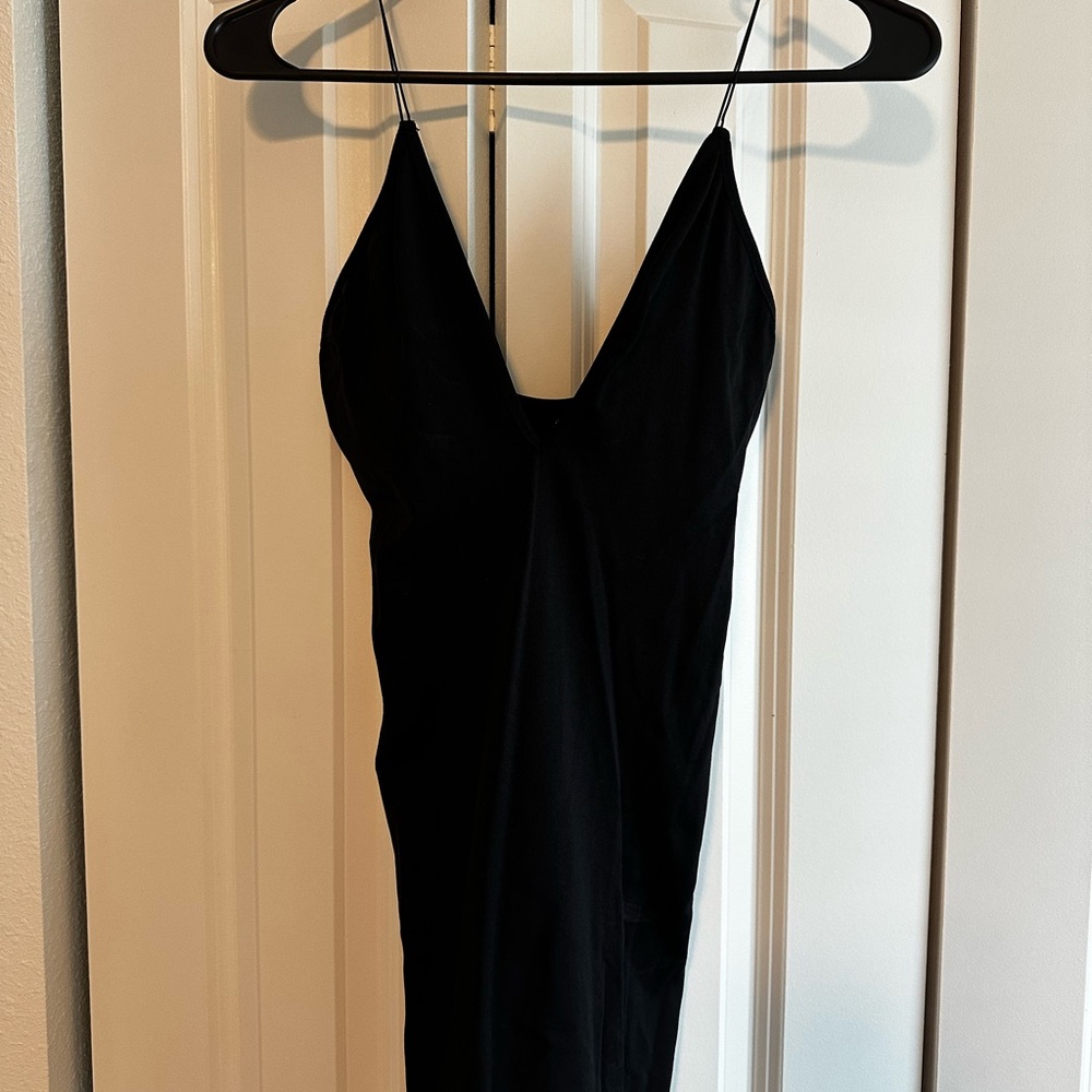 Free People Black slip Vneck Dress